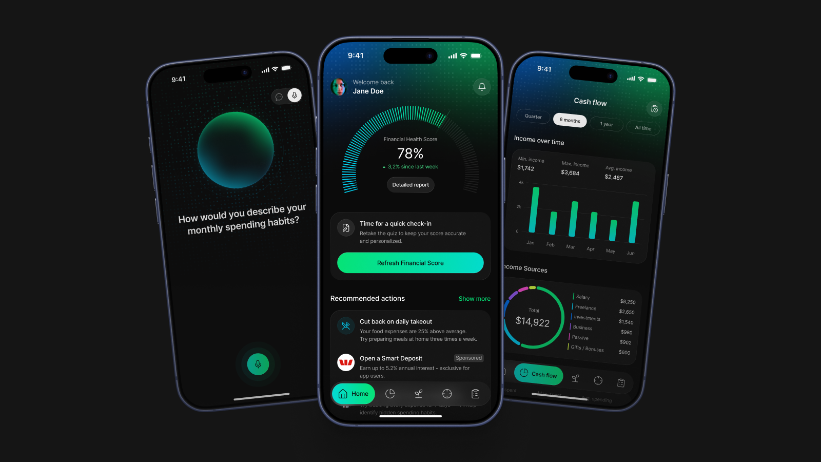 App screens