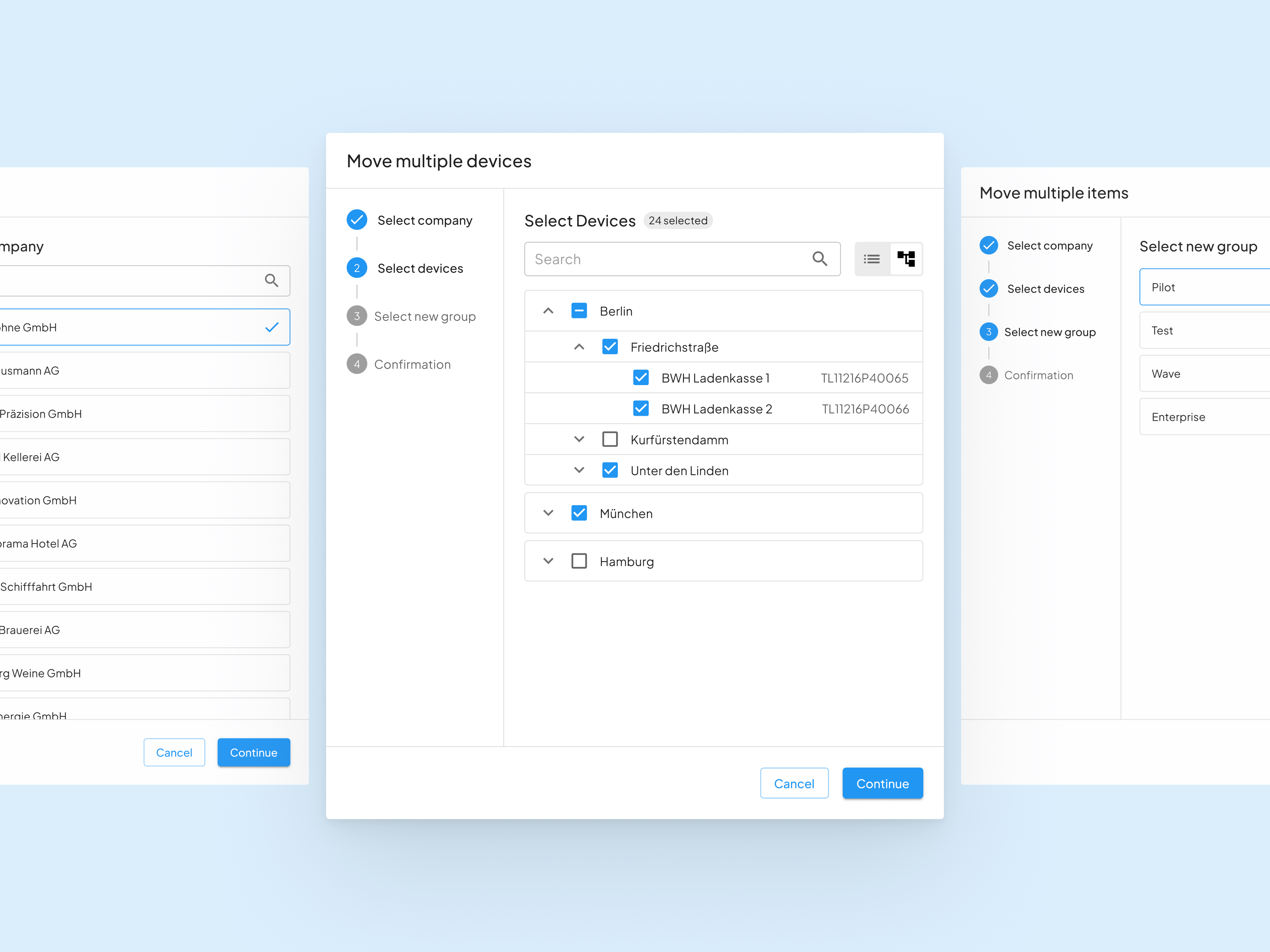 Bulk update dialogs