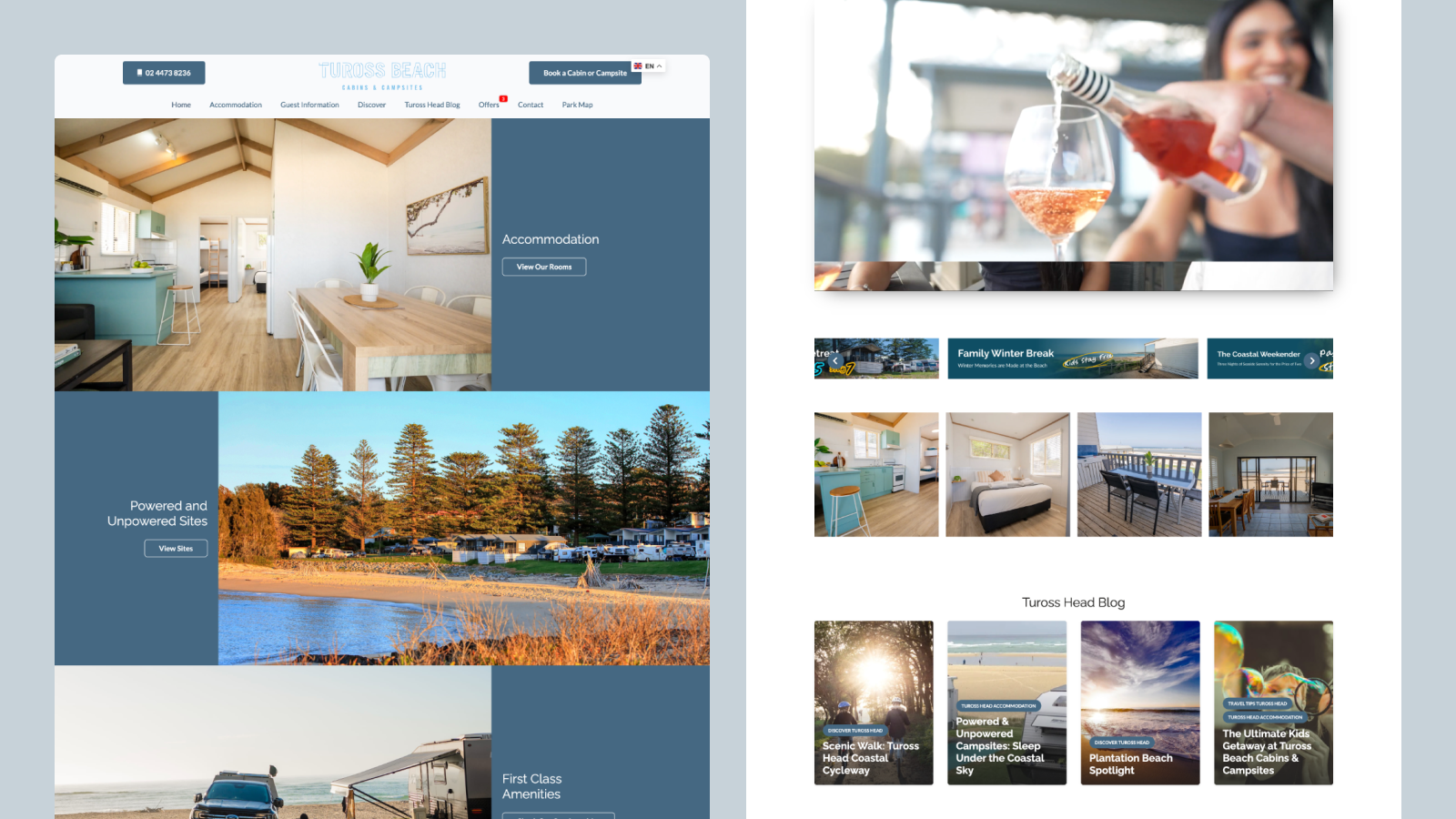 Existing website design