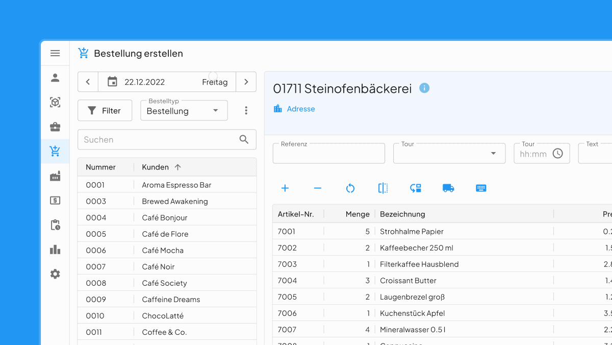 Sidebar before redesign