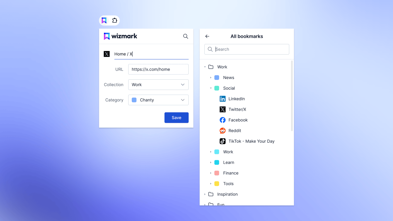 Chrome extension searching bookmarks