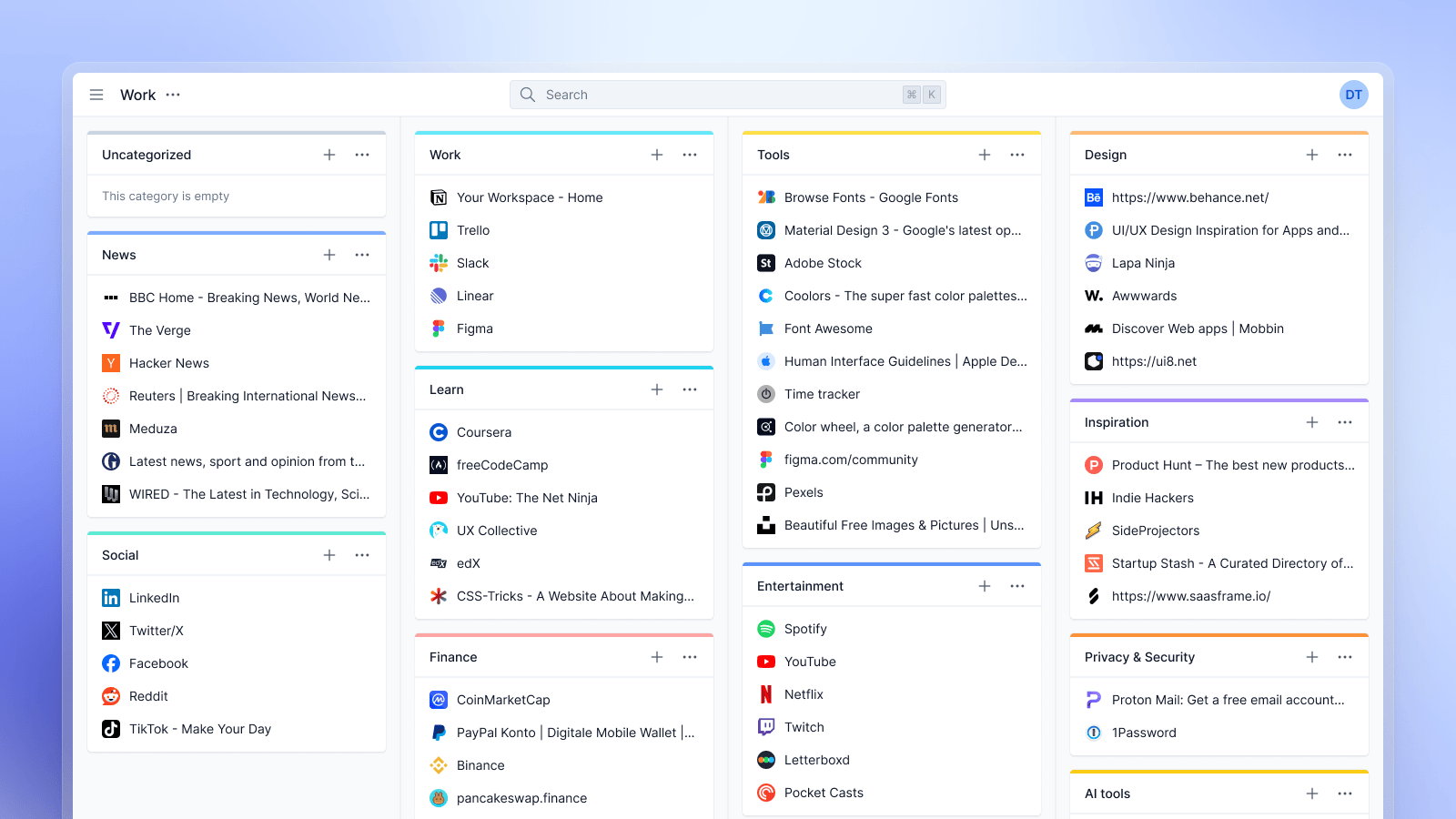 Wizmark main interface