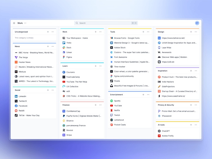 Bookmark management tool