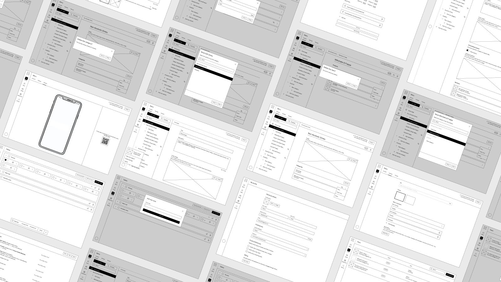 Wireframes and architecture
